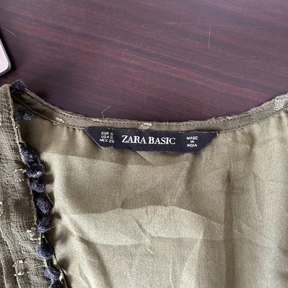 Zara ⎮ Pom Pom V-neck dress - Picture 9 of 10